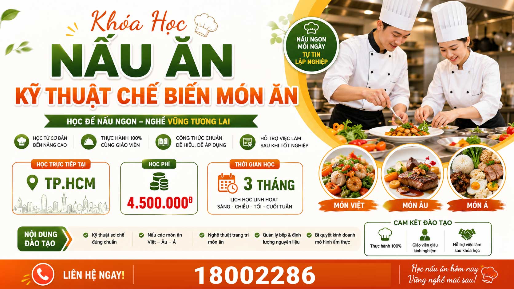 Khoá học chế biến món ăn ngon
