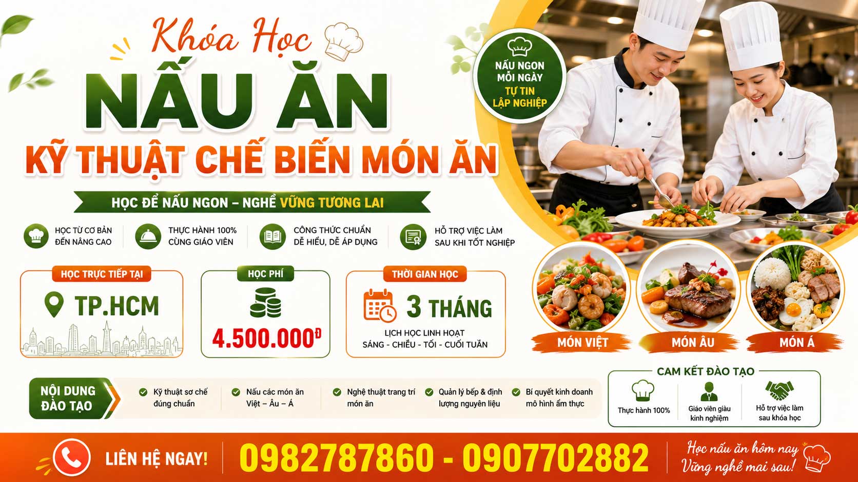 Khoá học chế biến món ăn